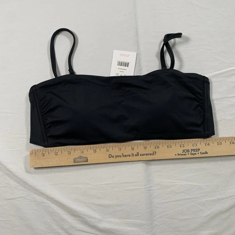 Andie Swim The Bora Bora Women's Black Bikini Halter Top Size‎ XL Adjustable NWT